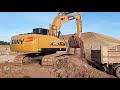 มาดูบุ้งกี๋กันใกล้ๆ SANY SY215C SUPER ACE  ดั้มตั้งรับ ขุดลอกอ่างเก็บน้ำ excavator and truck EP.7725