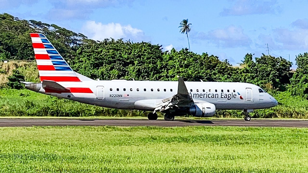 American Eagle - Embraer ERJ-175LR | Arrival & Departure - Douglas-Charles Airport