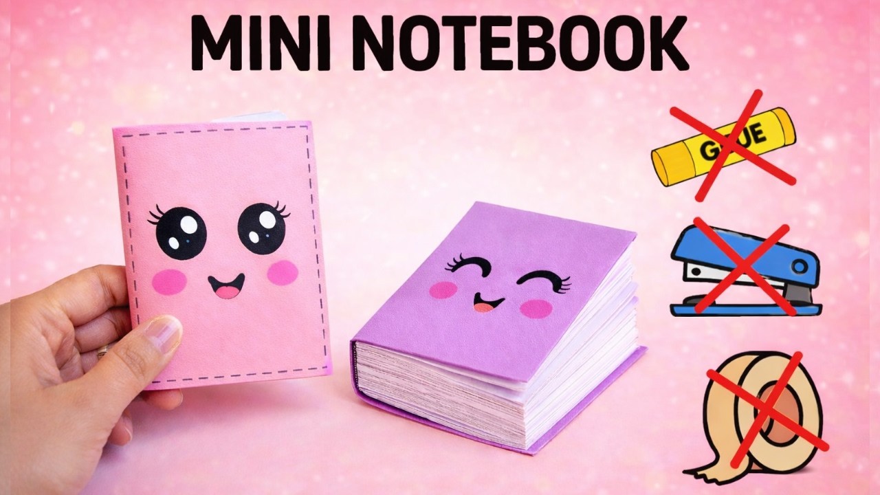 How To Make  DIY Mini Notebook📒 || Easy Cute Paper Notebook || No Glue Craft Idea