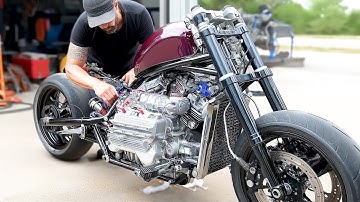Man uses Diesel Car Engine to Build a Monster Bike | Start to Finish by @belaruscustoms
