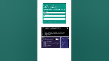 Loan calculator using HTML | CSS| JAVASCRIPT| #coding #programming #loan #codingsuccess