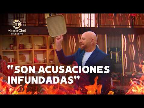 A pan on the floor, someone singled out, and a peculiar defense on MasterChef Celebrity