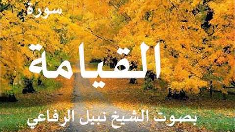 سورة القيامة بصوت الشيخ نبيل الرفاعي