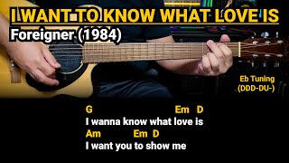 I Want to Know What Love Is - Foreigner (1984) Easy Guitar Chords Tutorial with Lyrics