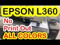 EPSON L360 | NO PRINT OUT | ALL COLORS HOW TO FIX