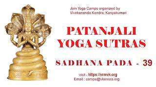 Patanjali Yoga Sutras Sadhana Pada-39