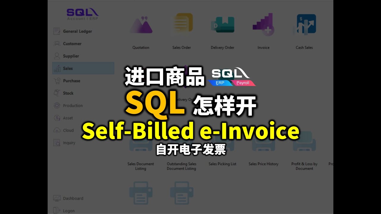 💡进口商品，Self-Billed K1 SQL怎样开？