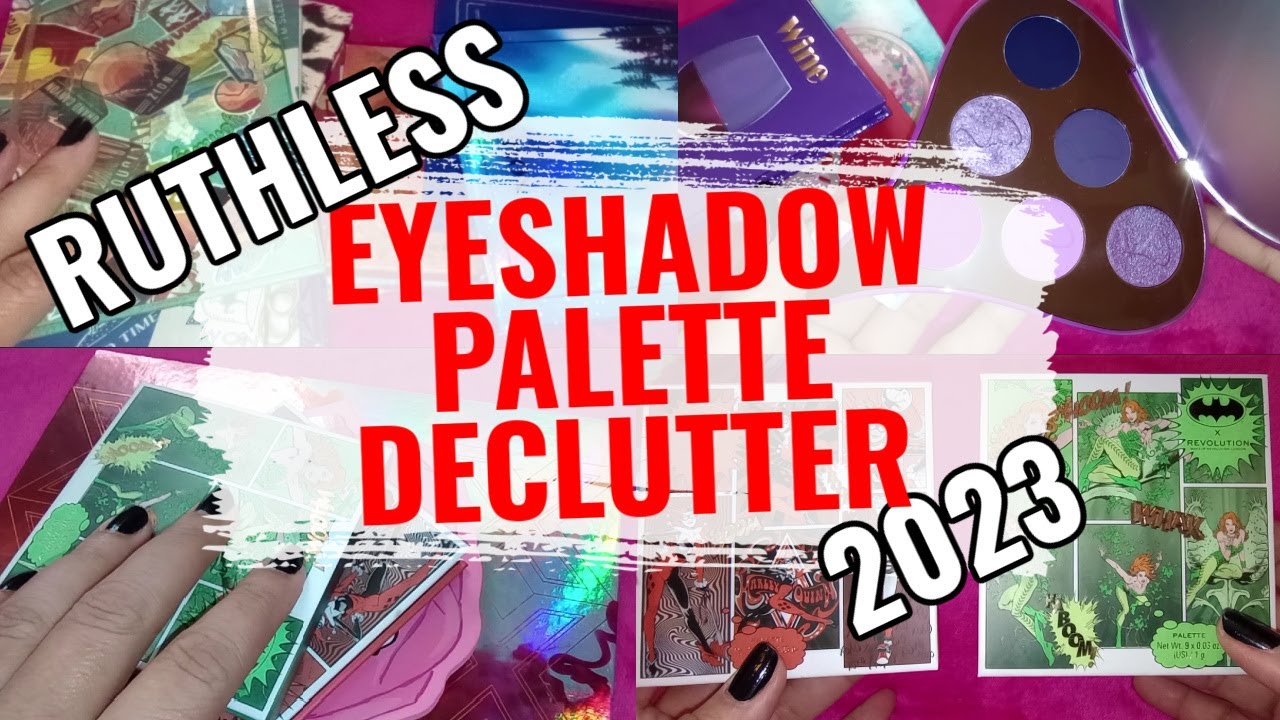 2023 EYESHADOW PALETTE COLLECTION AND DECLUTTER | Ulzzangmas Day 24 