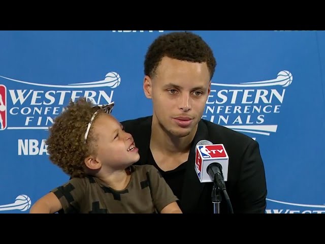 Riley Curry steals the postgame show again 