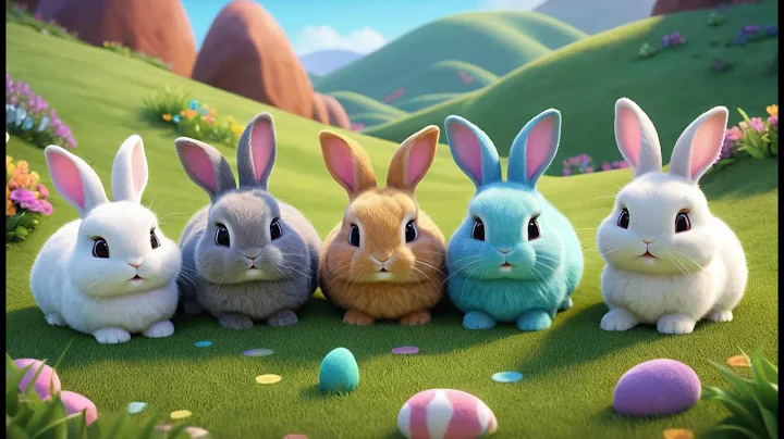 Five Little Bunnies Jumping on the Ground | Fun Bunny Counting Song | Toddler Action Rhyme