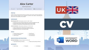 How to make a UK CV Format | CV Format for Job in UK 2025 | Free Resume Template