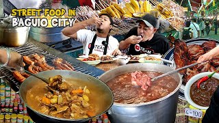 Filipino Street Food | PORK LIEMPO DINUGUAN at BAKARETA in Slaughter House Baguio City (HD)