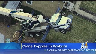 Crane Topples In Woburn
