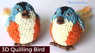 3D Quilling Bird/ How to make Paper Bird