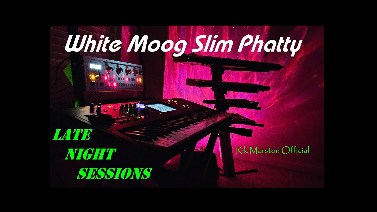 White Moog Slim Phatty Late Night Sessions Analog
