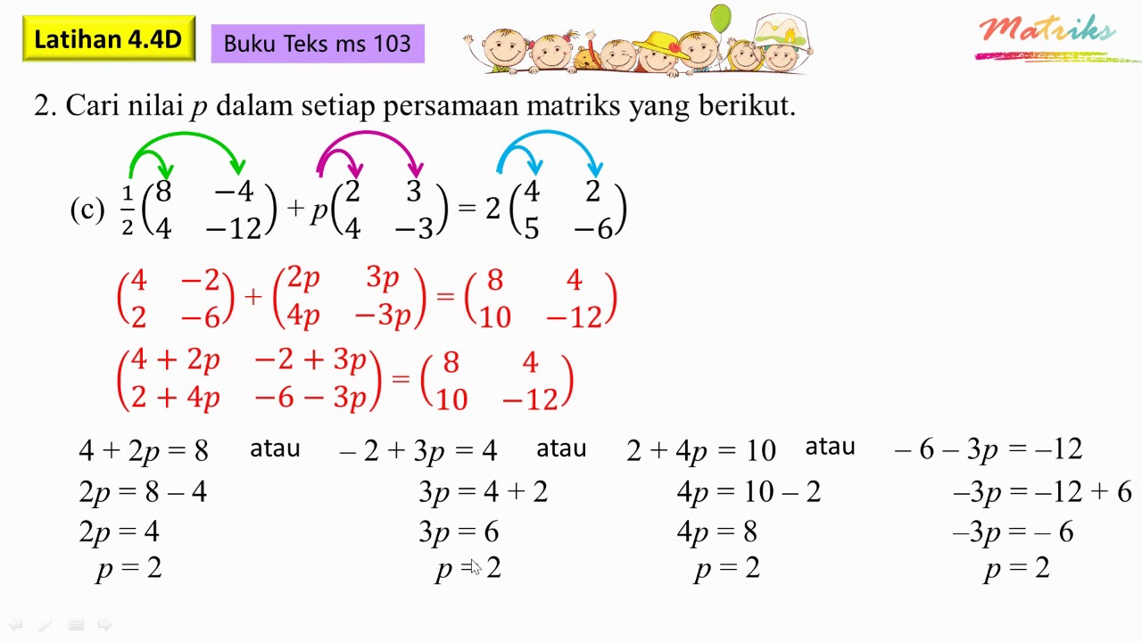 Persamaan matriks yang melibatkan pendaraban skalar Persamaan matriks yang melibatkan pendaraban skalar