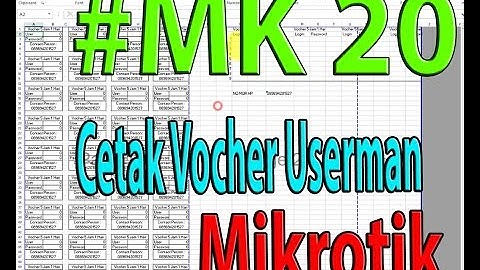 Cetak Vocher Mikrotik Userman #MK20