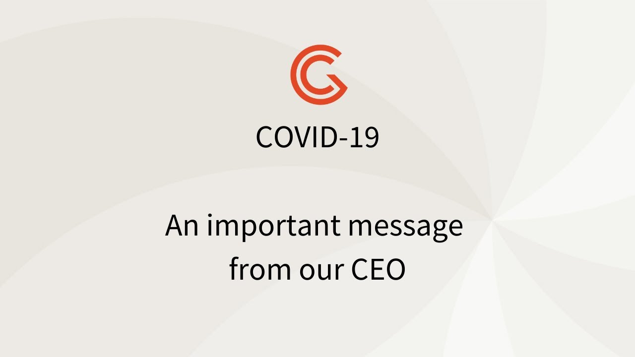 COVID-19 | An important message from our CEO - YouTube