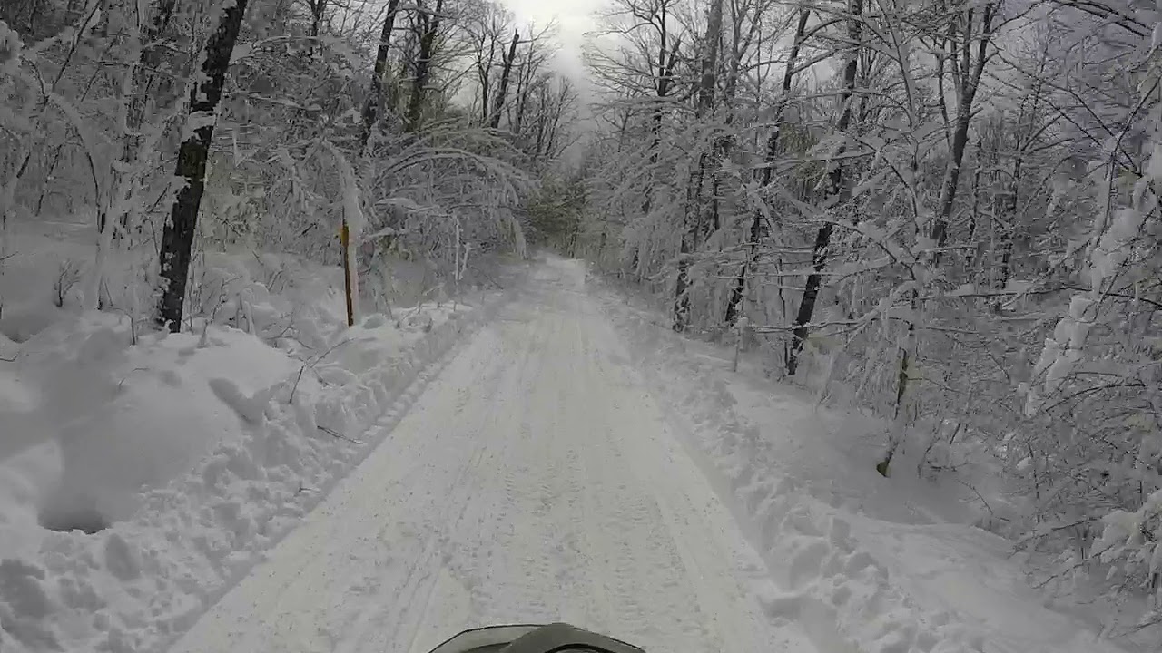 Snowmobile riding in New Hampshire 2292020 YouTube