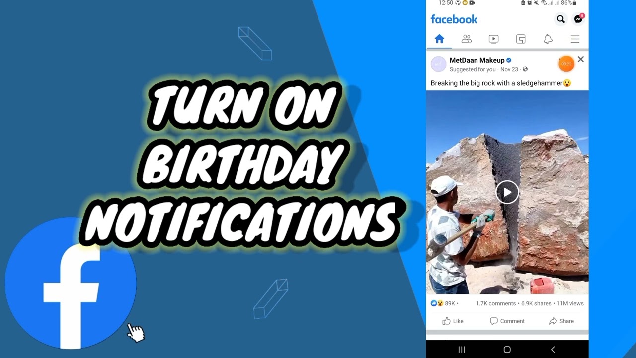 How To Turn On Birthday Notifications On Facebook YouTube