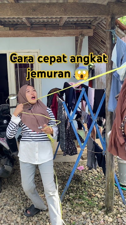 Cara cepat angkat jemuran baju #kreatif #comedy #lucu #tips #hiburan #shortvideo