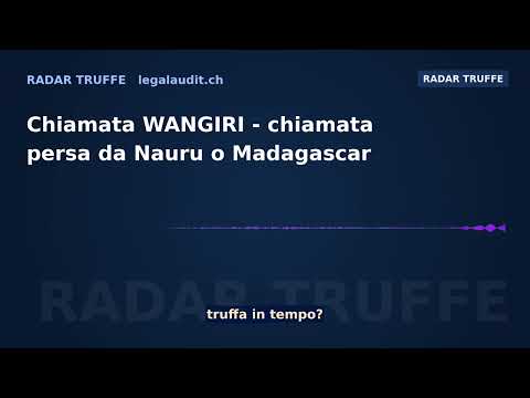Chiamata WANGIRI — chiamata persa da Nauru o Madagascar