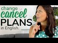 ❌ Cancelling Plans In English ❌ Useful Vocabulary & Expressions