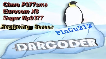 Replacing screen clevo P377sma sager Np9377 60Hz 120Hz display repair p375sm