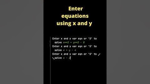 How to solve equations using Python #shorts