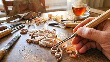 ✅Wood Carving a Leaf | Silent Woodworking | Full Handmade Process