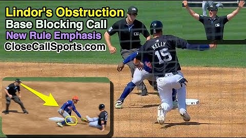 Lindor Called for Obstruction After Blocking Runner Kelly at 2B - Why Did Umpire It?