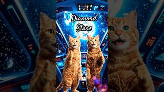 Diamond Star Cats in Space 💎🚀🐱