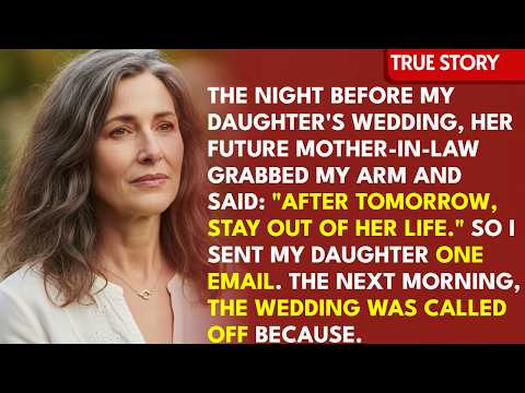 I Came to My Daughter's Rehearsal Dinner — Her Future Mother-in-Law Whispered, "After Tomorrow, Y...