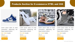 Built Product Section For E-Commerce Website | HTML and CSS🔥