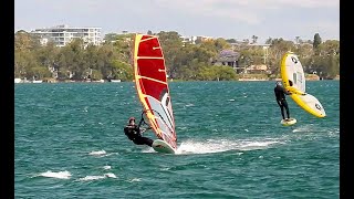 Sailboarding on a  cruisy spring day at Coal point 2023