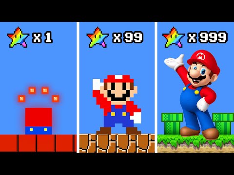 8BIT CHALLENGE: Mario but Every Rainbow Stars Touches Turns More REALISTIC... | 2TB STORY GAME