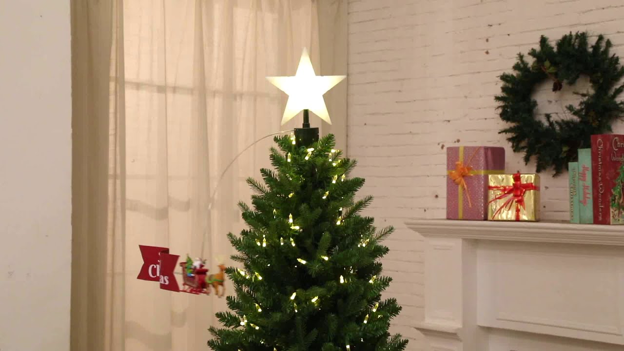 Santa's Sleigh Animated Tree Topper - YouTube