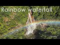 Rainbow waterfall sungai lembing  pahang  4k drone footage