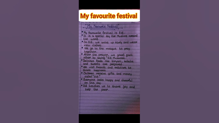 10 Lines On My Favourite Festival Eid  | My Favourite Festival Eid  Essay In English |