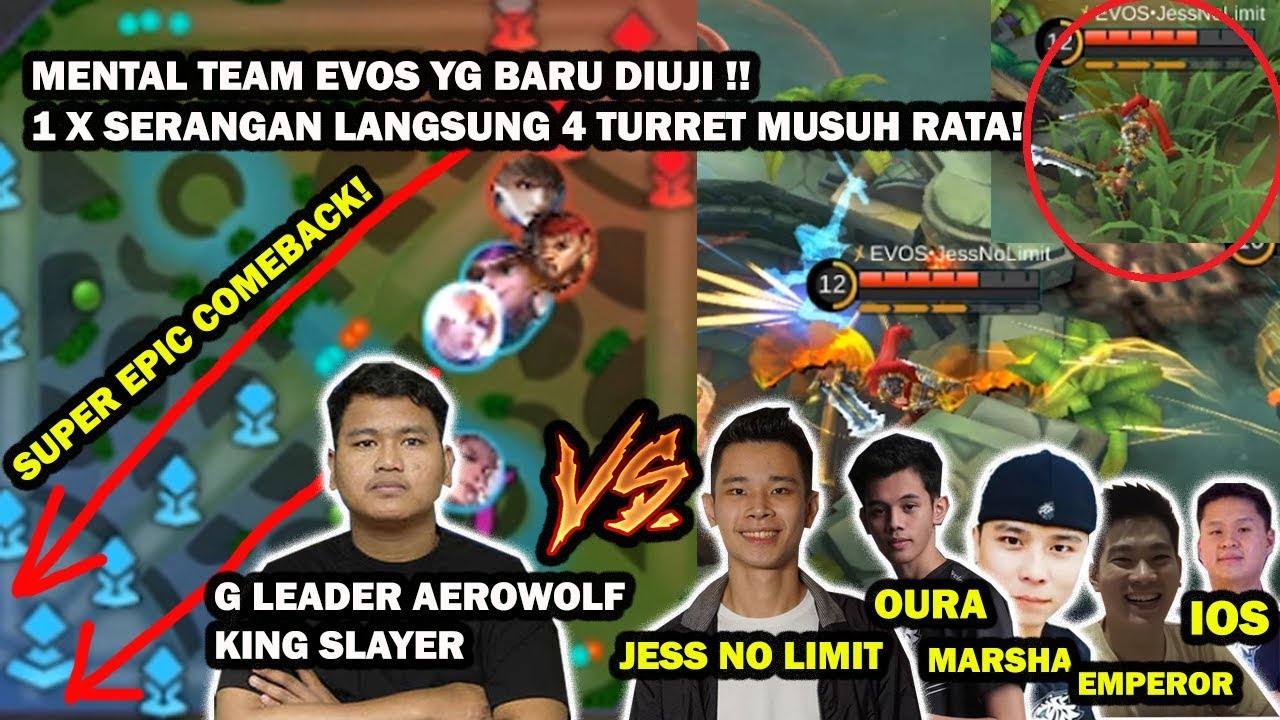 SUPER EPIC COMEBACK! G LEADER AEROWOLF BERTEMU TEAM EVOS! JESS NO LIMIT JADI PAHLAWAN DI MENIT AKHIR