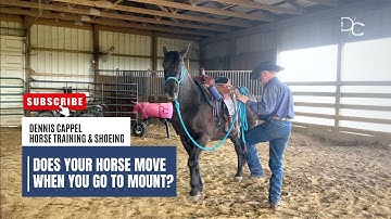 D/C  DOES YOUR HORSE MOVE WHEN YOU START TO MOUNT?
