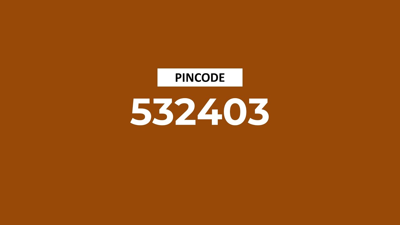 523240 Pin Code Pincode 532403 - Budumuru, Kuppili, Bejjipuram & More - YouTube
