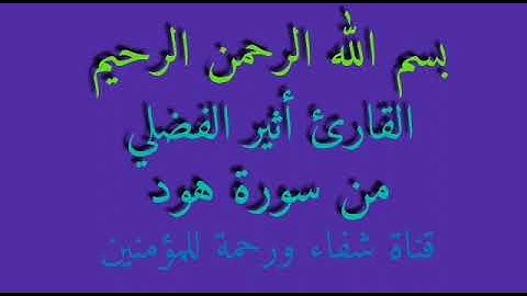 القارئ اثير الفضلي