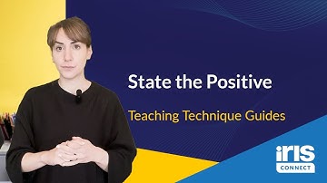 State the Positive - Classroom Behaviour Management Technique