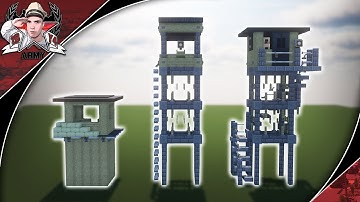 Minecraft: Modern Military Base Props Tutorial Part 2 - "Watchtowers"