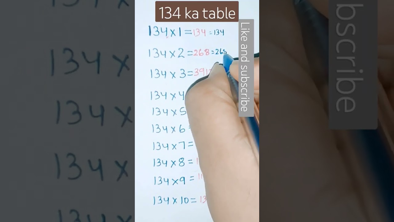 table trick of 134 | 134table trick | 134 ka table trick 