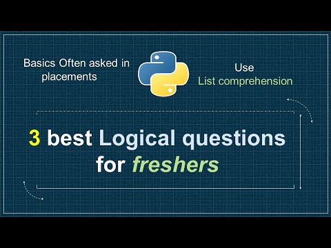 Python Programming Questions for Interview | Logical Coding Questions for Freshers Python