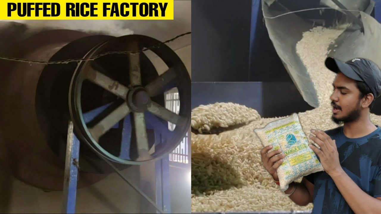 Puff Factory Rice Puffed rice / Muri Factory in Dhanbad || Food Factory India || A Tour ...