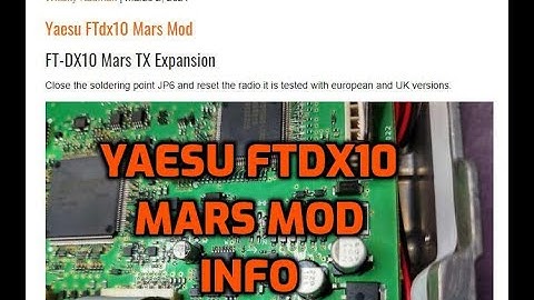 YAESU FTDX10-MARS MOD-INFO