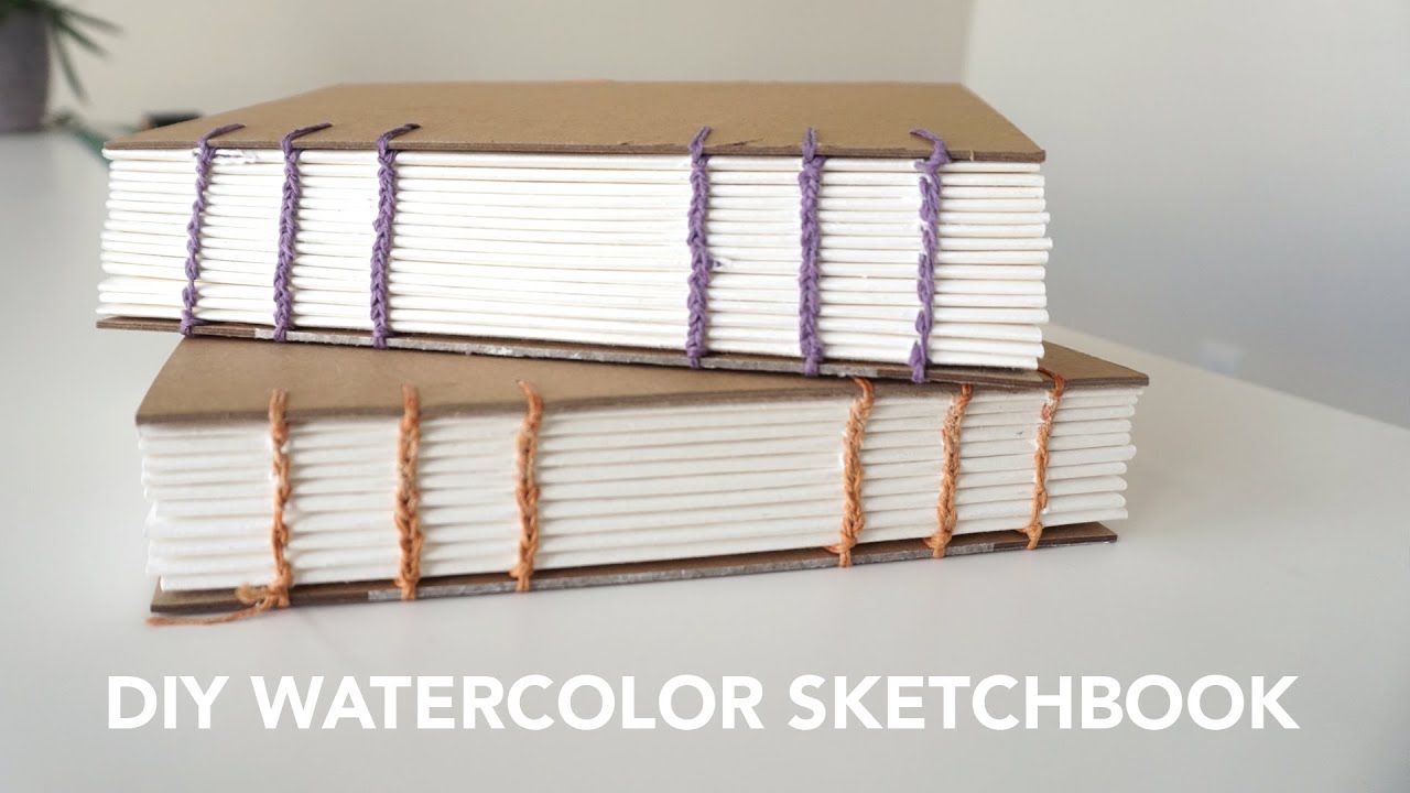 How to Make a Watercolor Sketchbook - Coptic Book Binding 